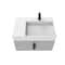 Castello Usa Amazon 30-inch Gray Right Vanity Set with White Top and Black Handles CB-MC-30G-BL-2056R-WH - alternate 2